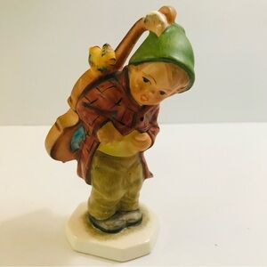 Vintage Freidel Little Boy with Violin and Bird